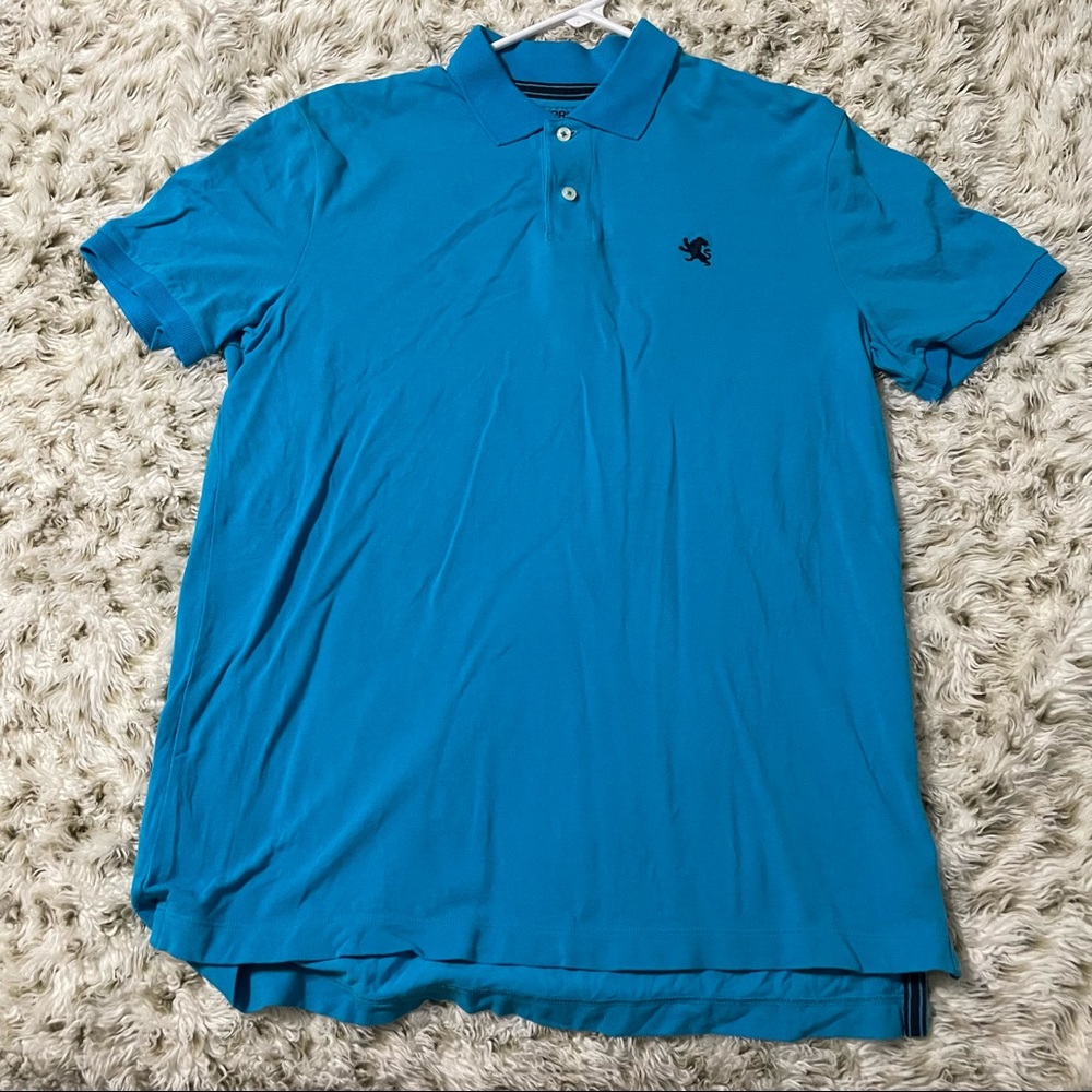 Express Men’s Stretch Pique Polo Blue Small Logo Size Medium